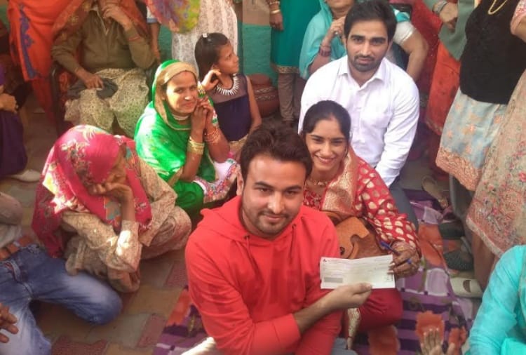 Reception of international wrestler Vinesh Phogat and Somveer in julana