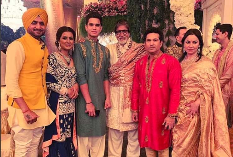 sachin tendulkar son arjun tendulkar grab all lime light at isha ambani wedding