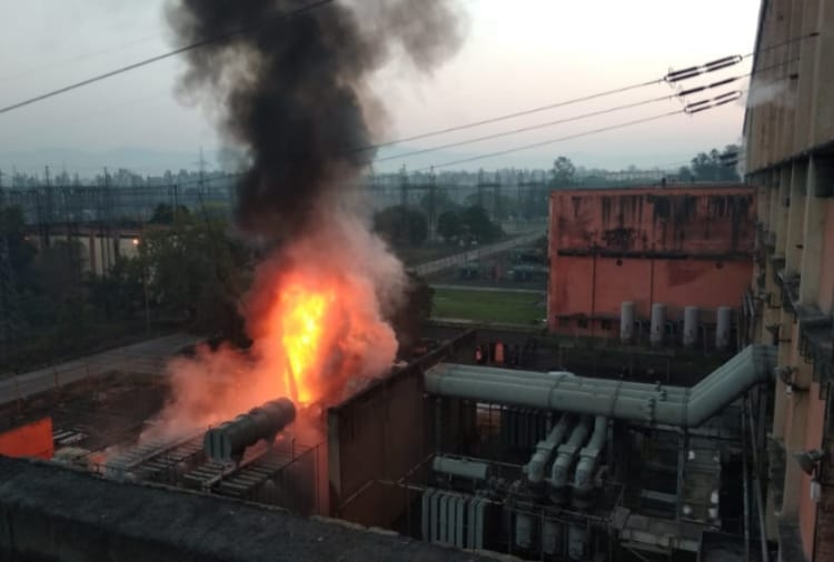 fire after the explosion in the thermal plant in ropar