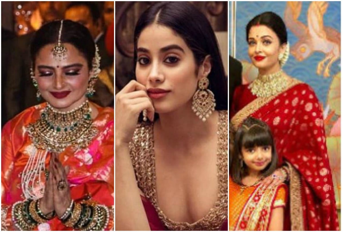 Fashion Ka Passion Rekha Aishwarya Navya Naveli Jhanvi Kapoor made headlines at Isha Ambani wedding