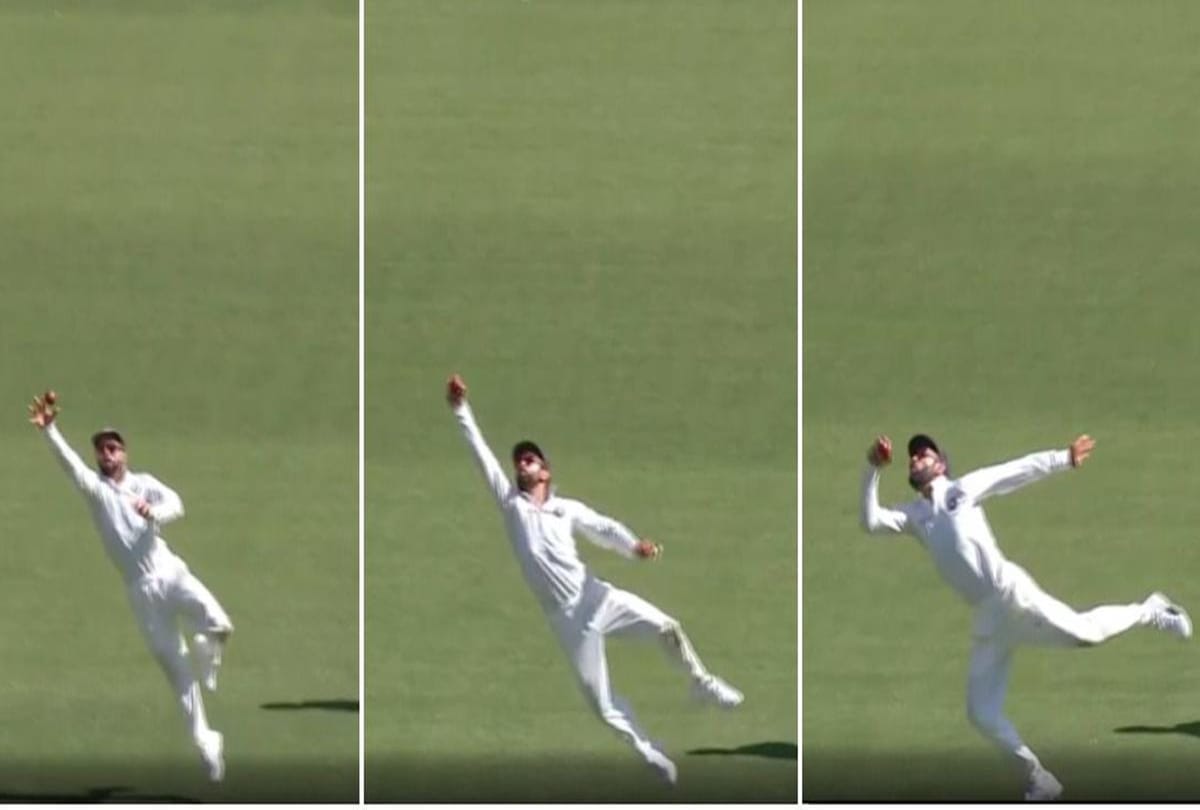 VIDEO: Virat Kohli takes stunning one handed catch in Perth, Now trending on Twitter