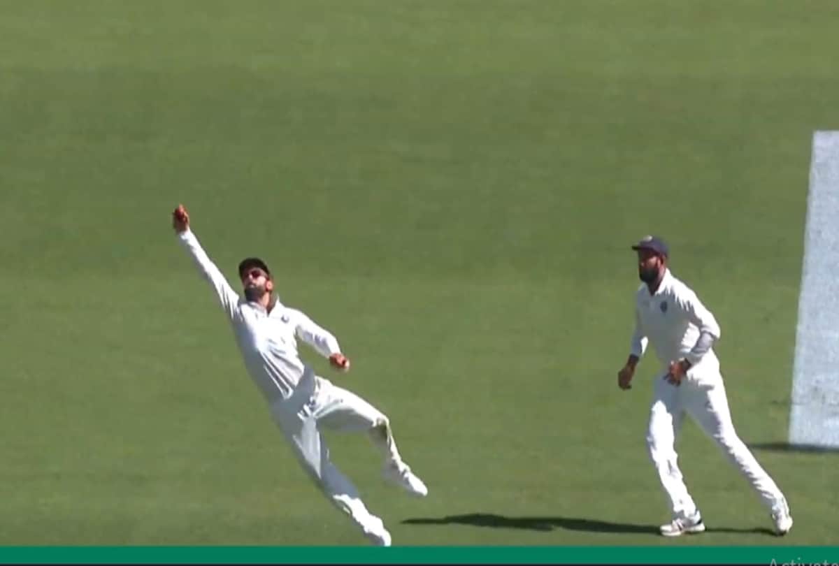 VIDEO: Virat Kohli takes stunning one handed catch in Perth, Now trending on Twitter
