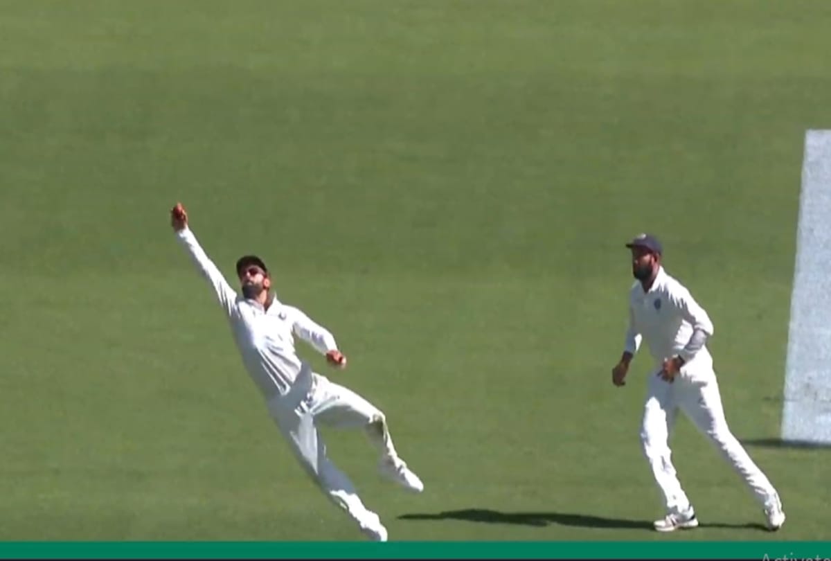 VIDEO: Virat Kohli takes stunning one handed catch in Perth, Now trending on Twitter