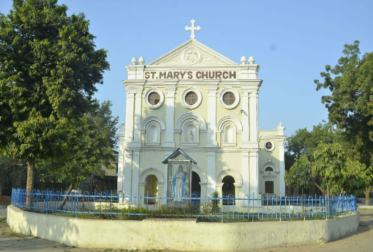 four century old historical akbari church in agra