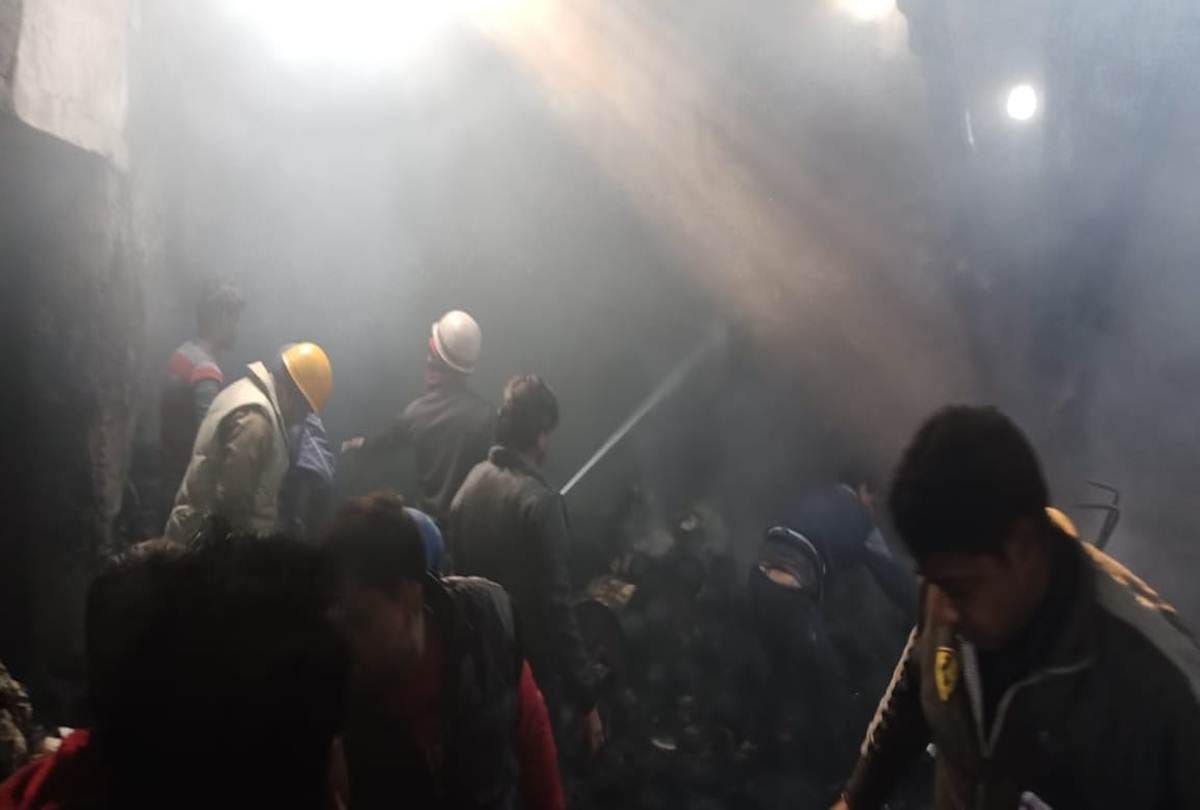 Fire broke out in yarn factory in Hapurc