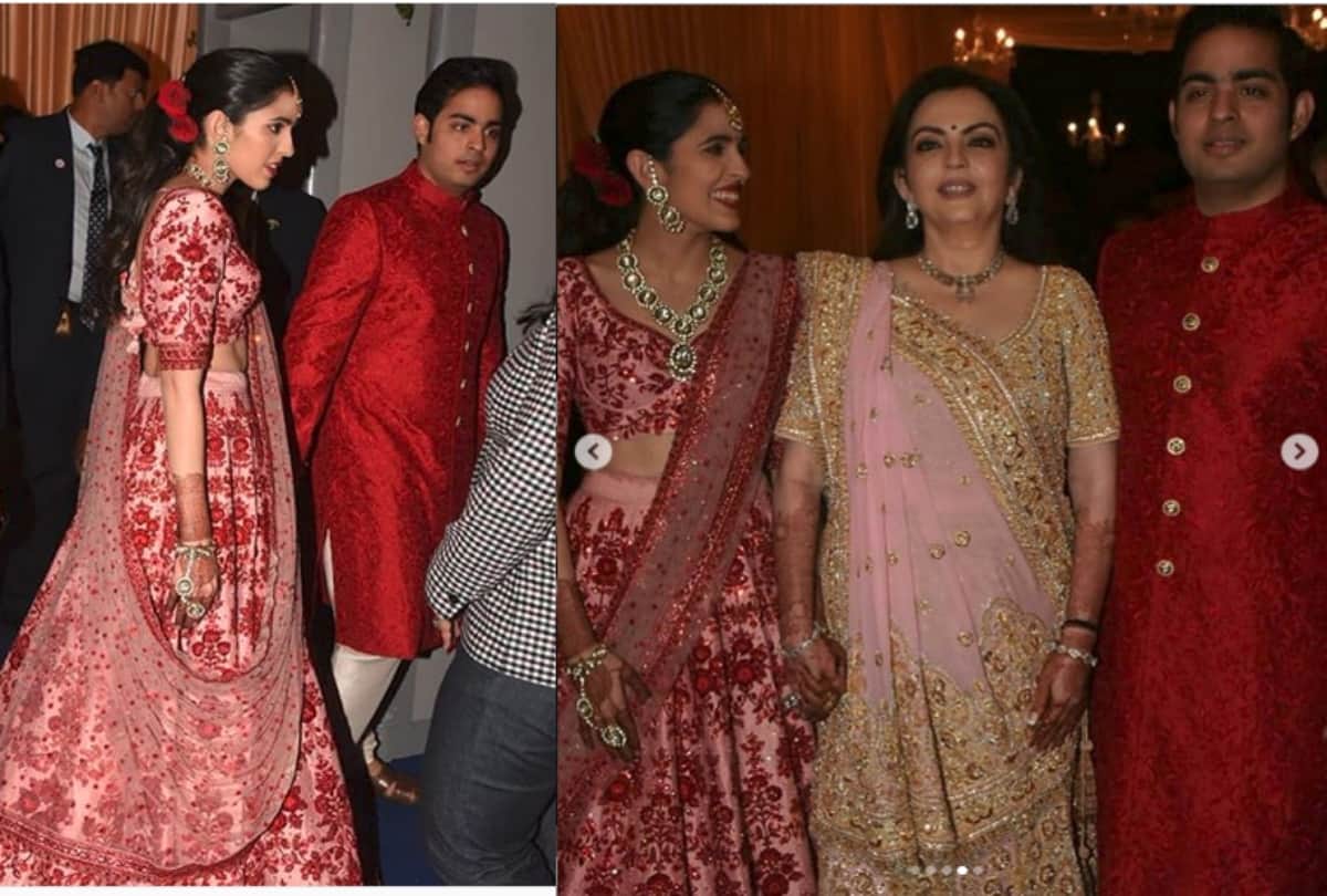 Isha Ambani Anand Piramal reception Shloka mehta stuns is a pink and red lehenga