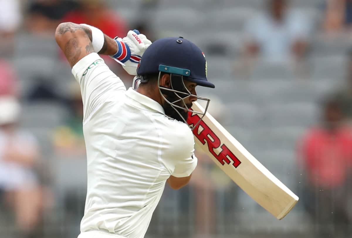 virat kohli smashed three consecutive fours on josh hazlewood bowl
