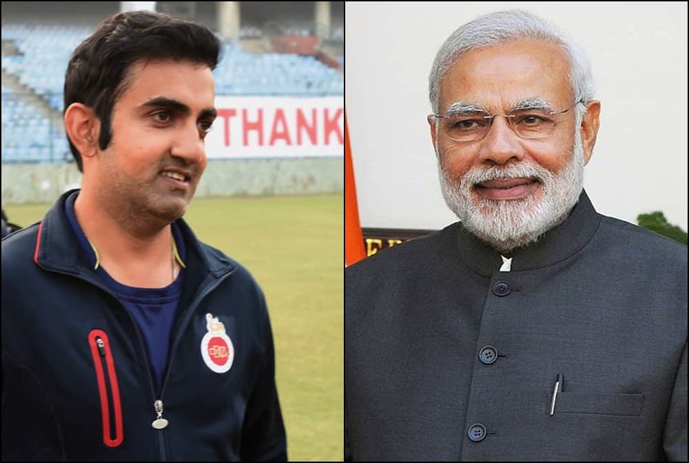 prime minister narendra modi write congratulatory letter to Gautam Gambhir 