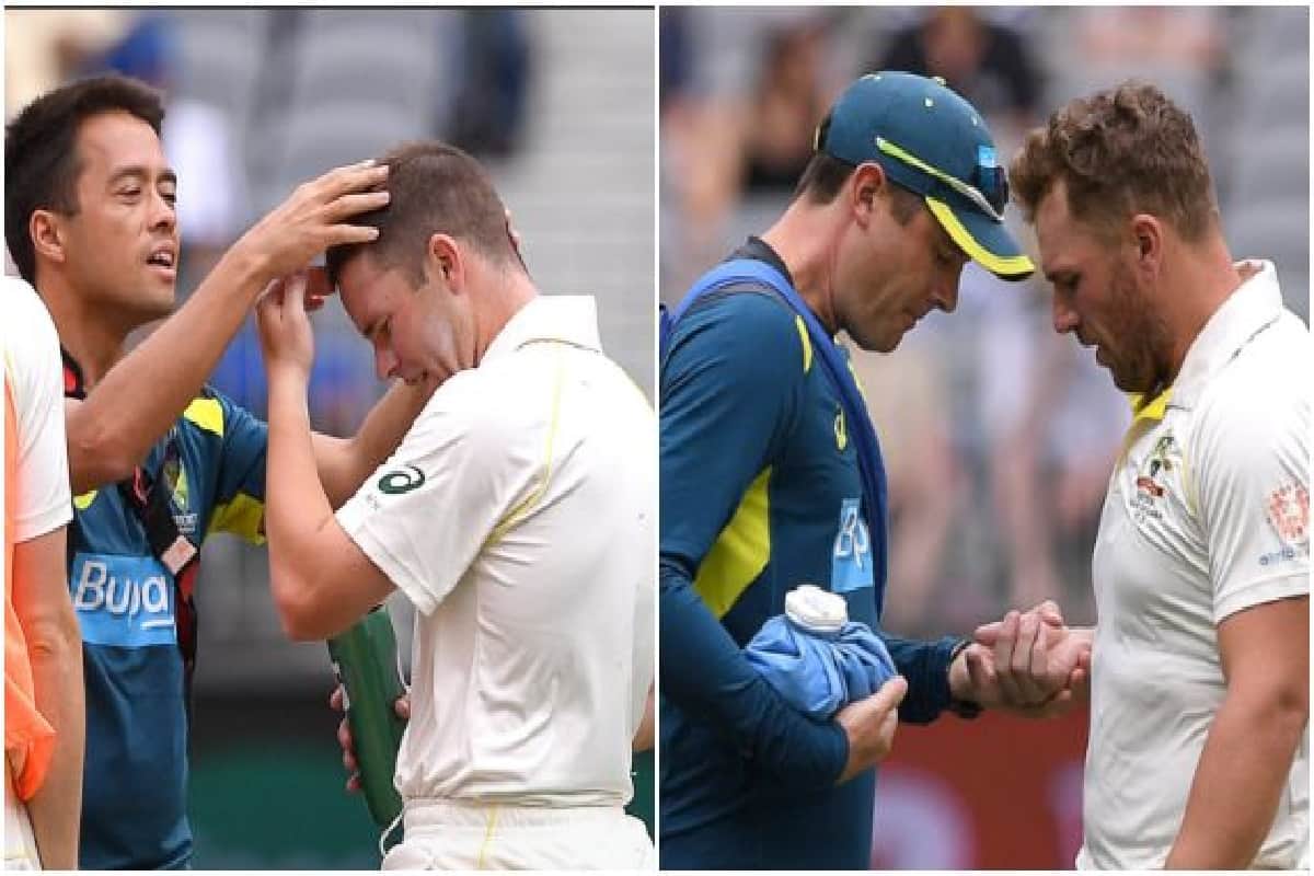 shami and bumrah bowling attack on finch and harris at perth