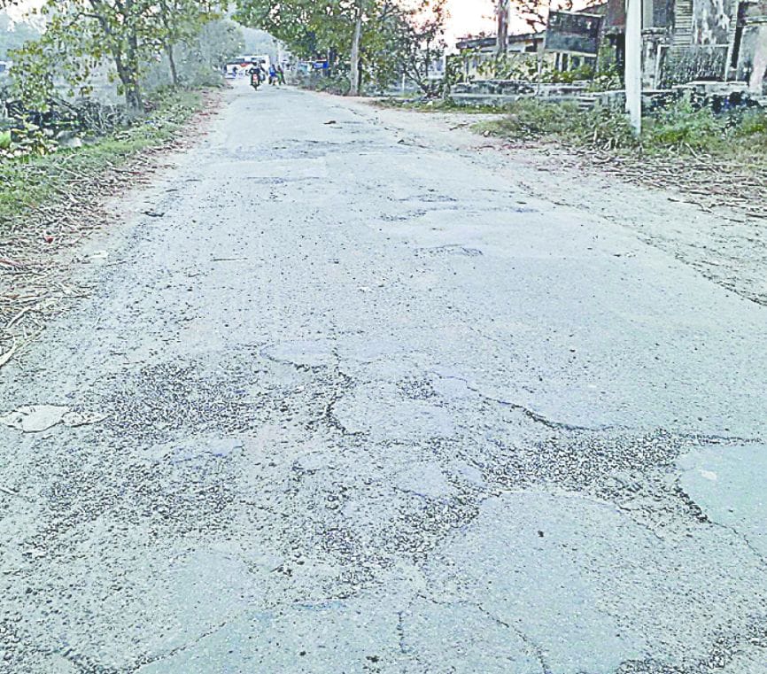Not filled roads after one and half year