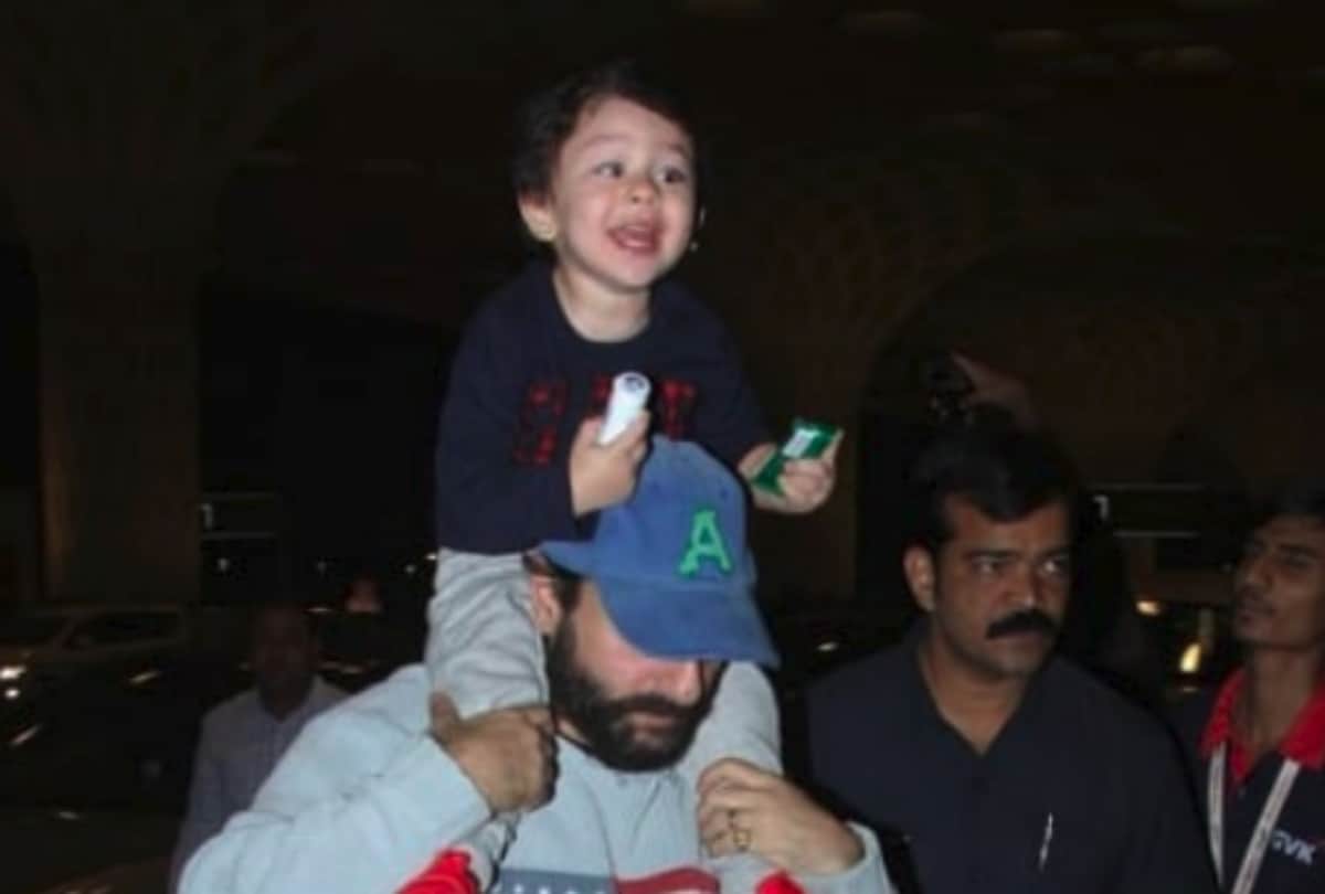 taimur ali khan spot with saif ali khan and kareena kapoor before birthday