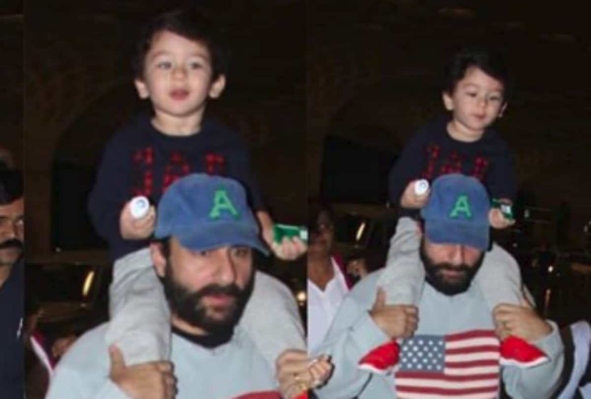 taimur ali khan spot with saif ali khan and kareena kapoor before birthday