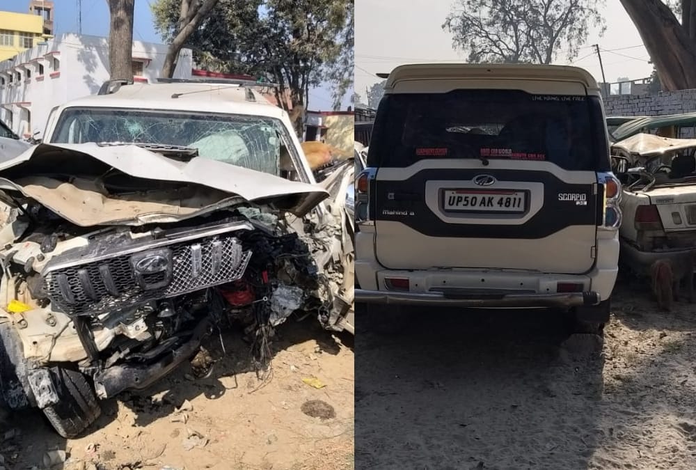 four died and one injured in an accident in barabanki.