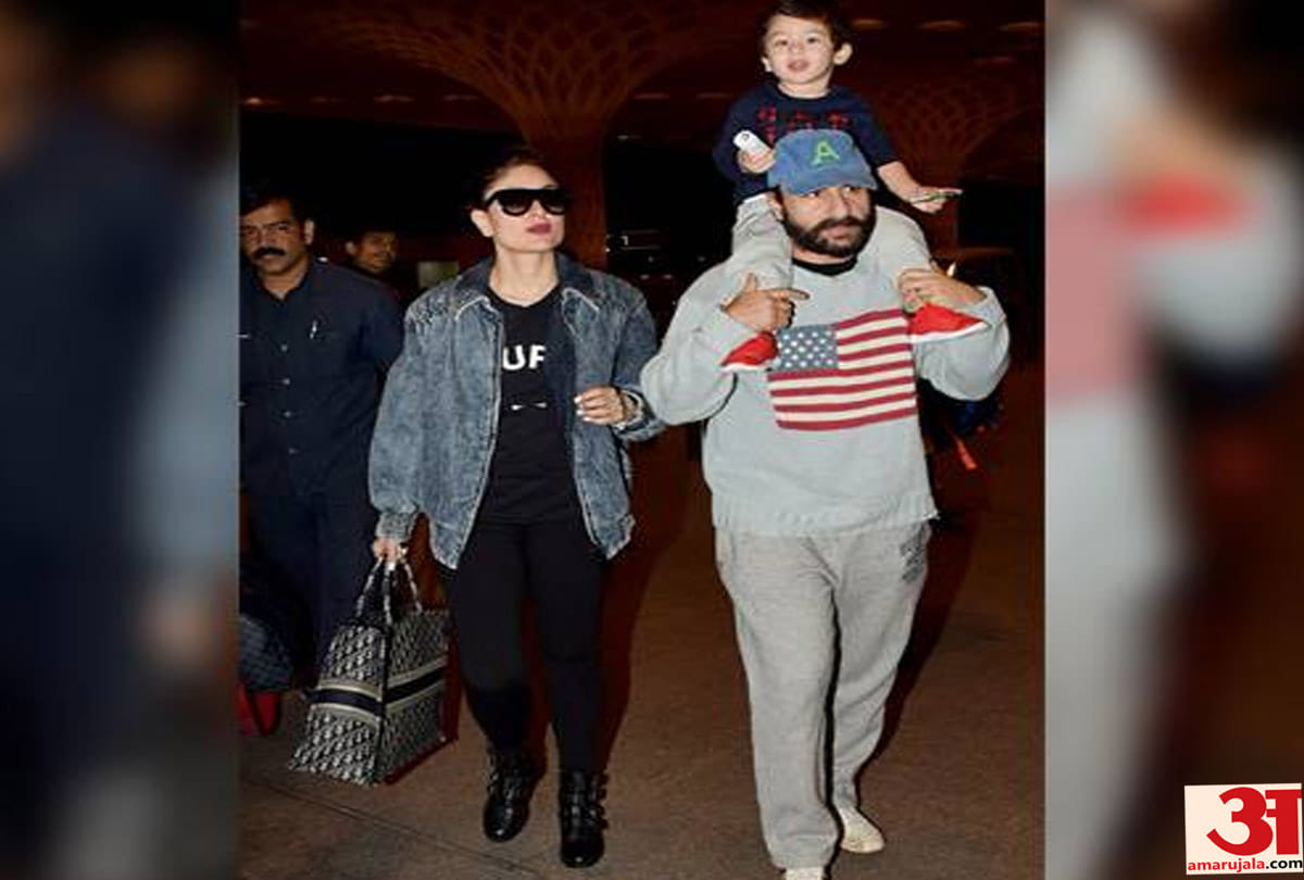 Saif and Kareena made a secret plan for Tiemur's Birthday Celebration, spotted at Mumbai Airport