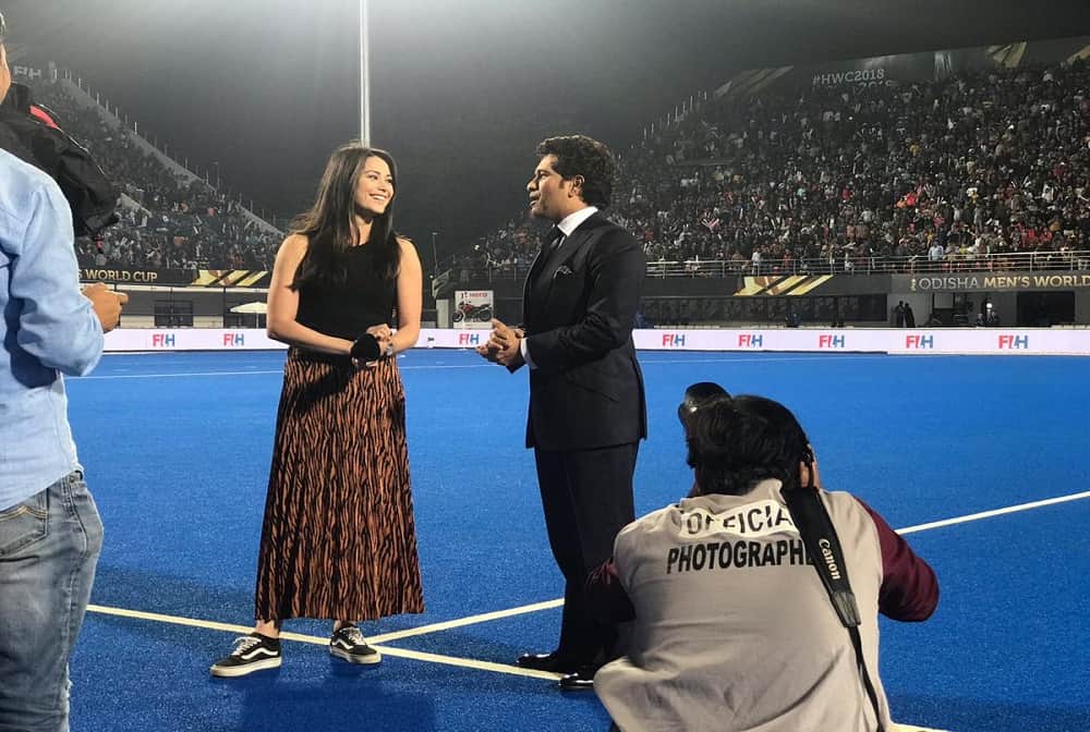 Sachin Tendulkar attended Hockey World Cup 2018 final at Kalinga Stadium in Bhubaneshwar