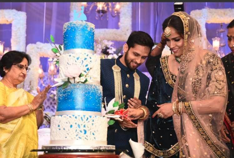 saina nehwal and parupalli kashyap wedding reception south superstar nagarjuna attend
