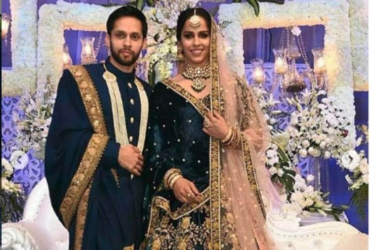 saina nehwal and parupalli kashyap wedding reception south superstar nagarjuna attend