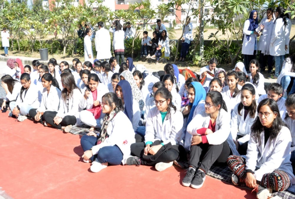 Doon Medical College students protest allegation on professors for fail