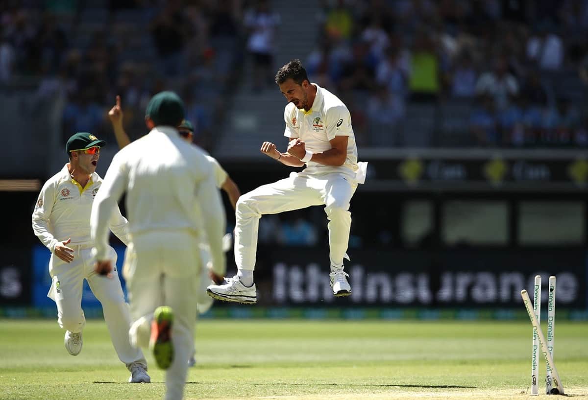 AUS v IND Mitchell Starc became the fastest bowler to take 250 test wickets in terms of balls