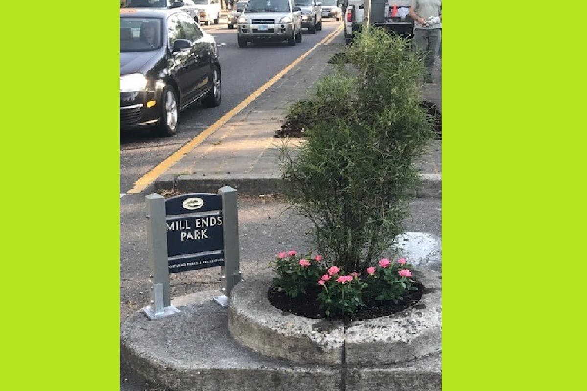 worlds smallest park Mill Ends Park in Portland, Oregon says Guinness World Records