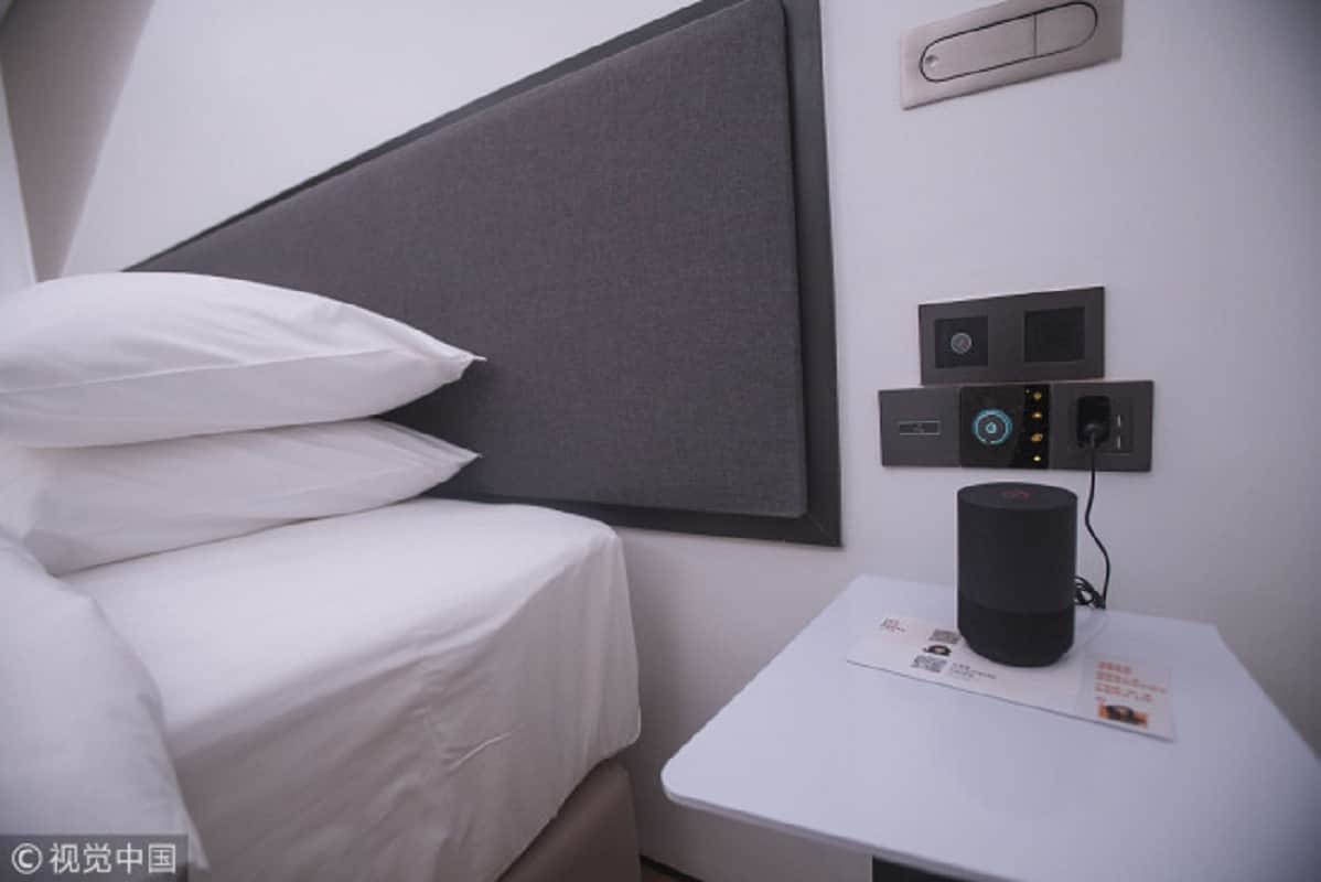e-commerce giant alibaba group opens future hotel in hangzhou city equipped with AI and robots