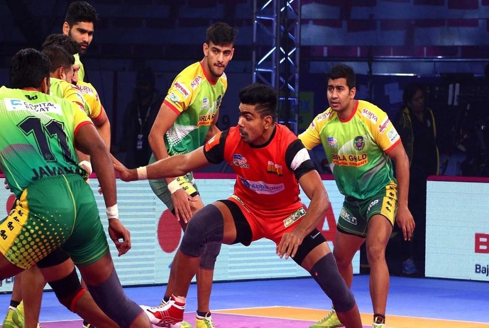 Patna Pirates vs Bengaluru Bulls Match Tied in pro kabaddi 2018