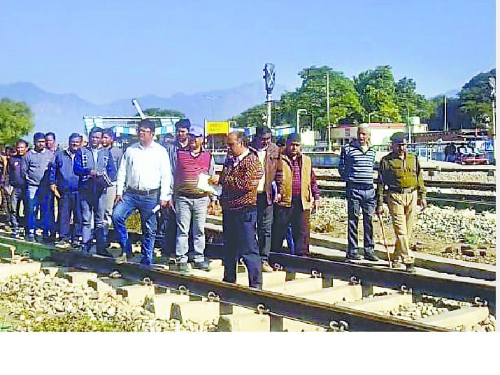 Railway officials reviewed the construction works