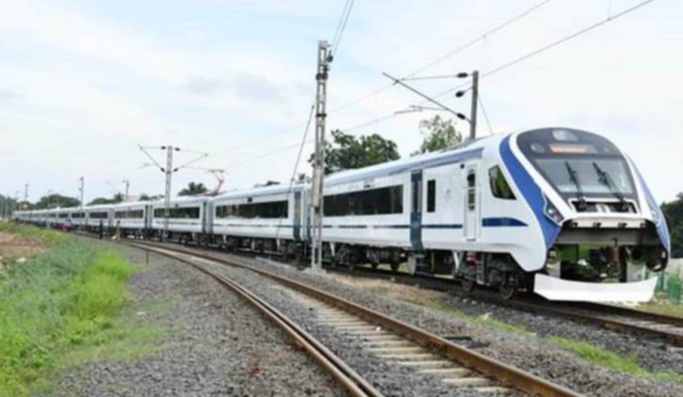 india first engine less train interior is good run form varanasi to delhi