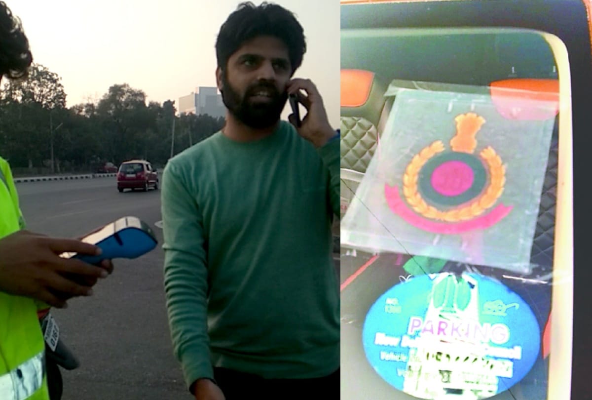 Man stop by traffic cop for driving on wrong side in Gurugram, dragged police on bonnet of car