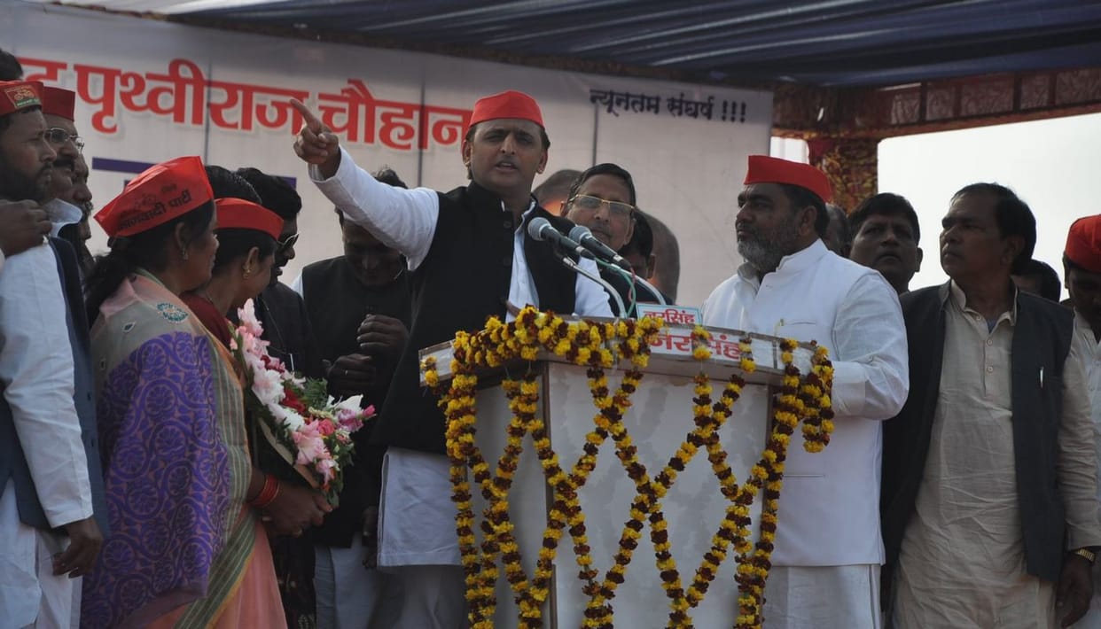 Akhileh yadav target BJP government in mau rally and say thanks to BJP