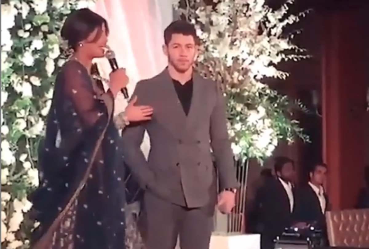 priyanka chopra and nick jonas mumbai reception inside video viral