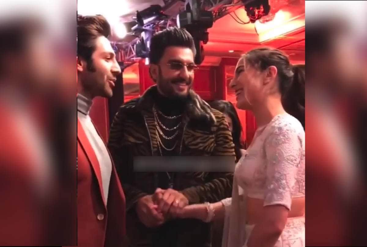 ranveer singh help to become friends of sara ali khan and kartik aaryan video viral