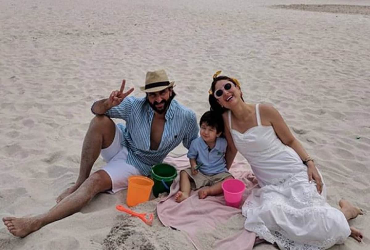 Taimur Ali Khan latest photo from Switzerland with saif ali khan