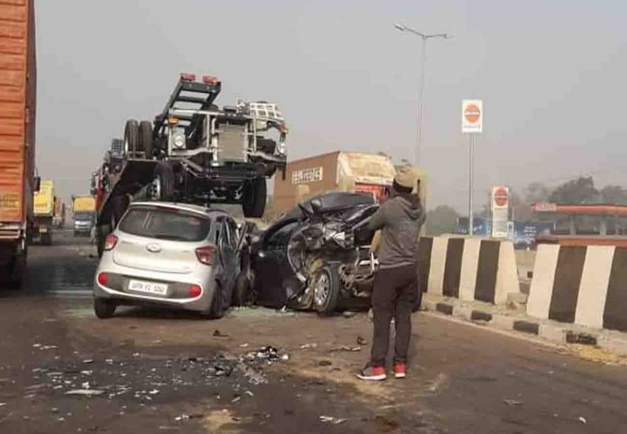 Road accident in national highway