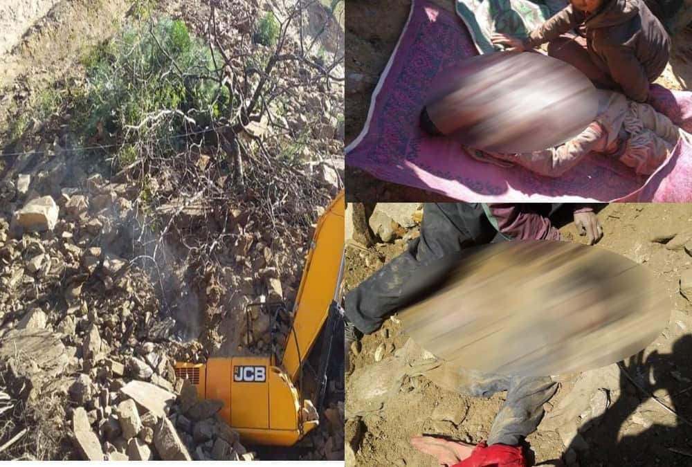 Seven Labour buried alive under debris rock collapse on kedarnath highway photos