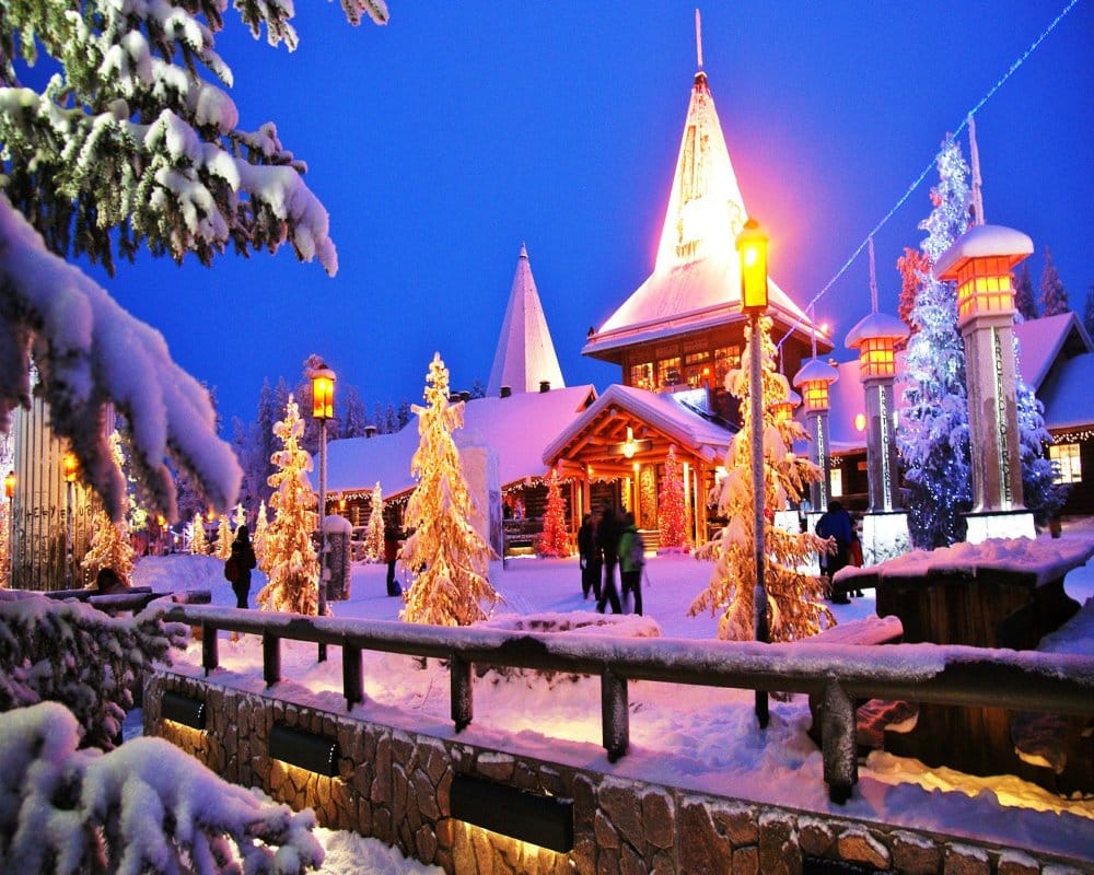 Merry Christmas 2019 know santa claus village in rovaniemi in lapland finland