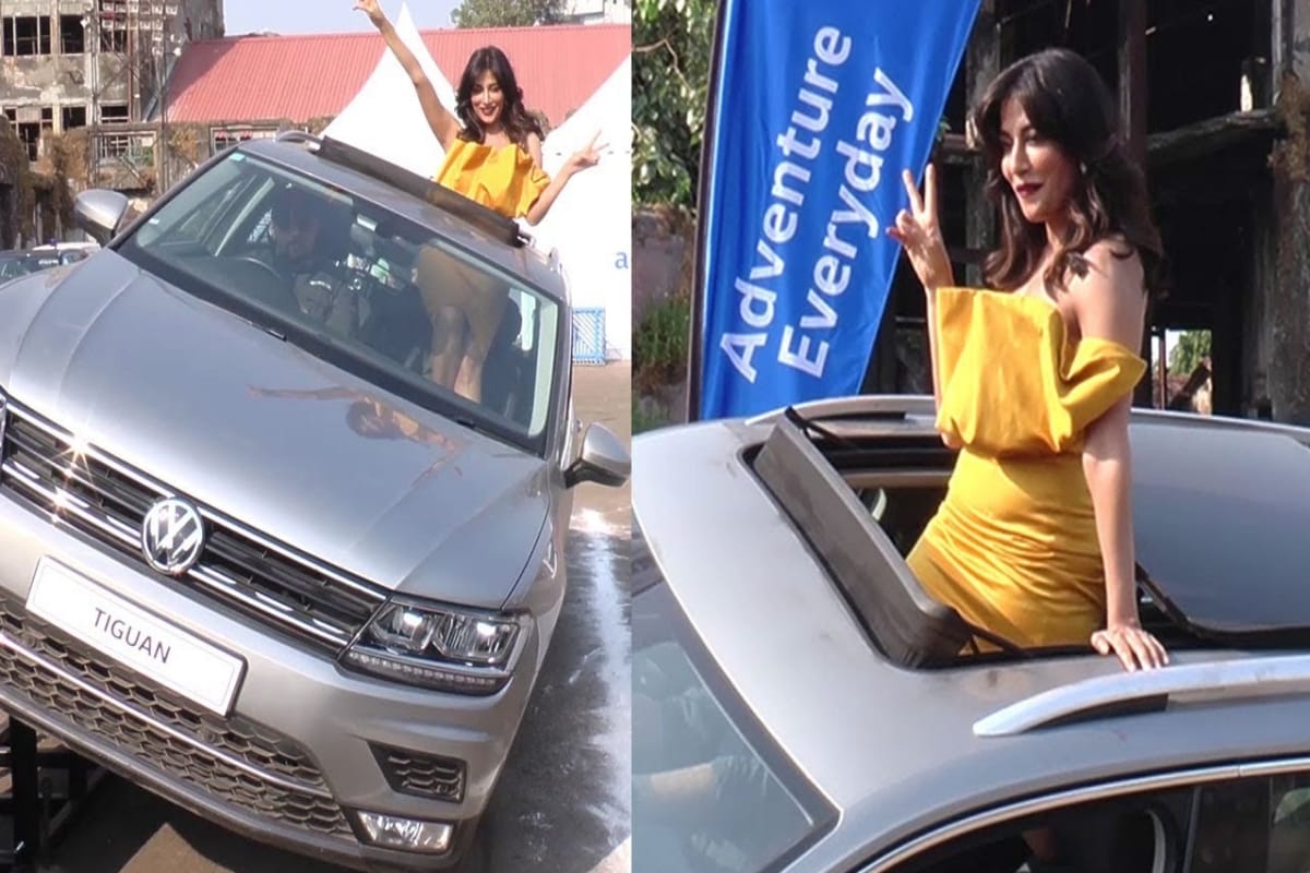 Chitrangada singh breathtaking stunt with volkswagen tiguan