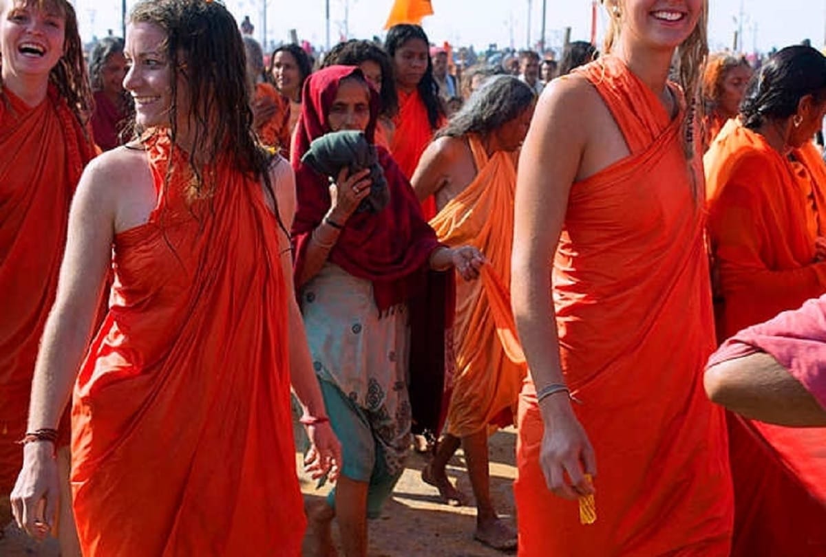 Sadhvis predominance on naga sadhu in akharas in Kumbh mela prayagraj
