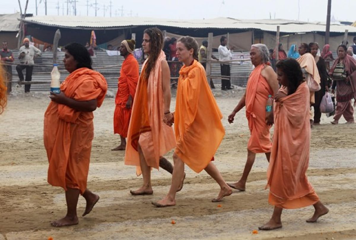 Sadhvis predominance on naga sadhu in akharas in Kumbh mela prayagraj