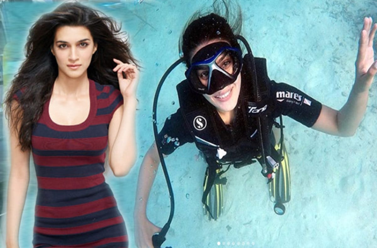 kriti sanon the first time scuba diving, is enjoying the holidays in Maldives
