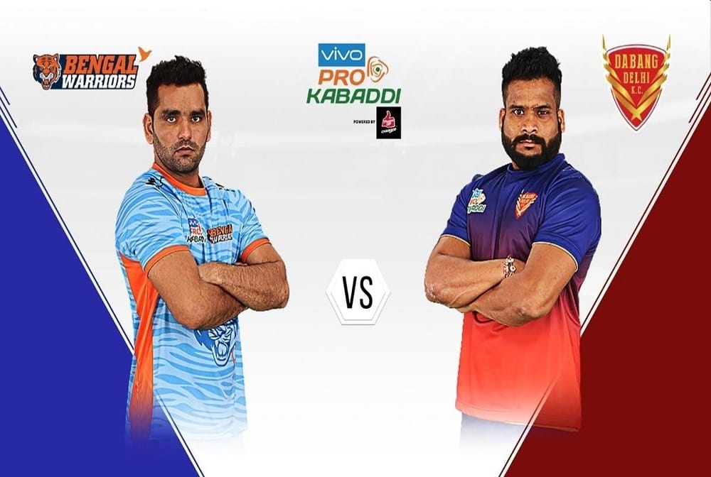 Dabang Delhi K.C. Beat Bengal Warriors BY 37-31 in pro kabaddi 2018