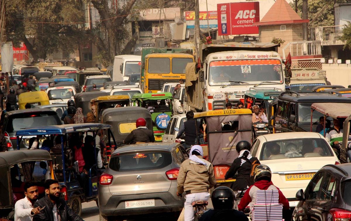 Traffic uncontrolled today in varanasi