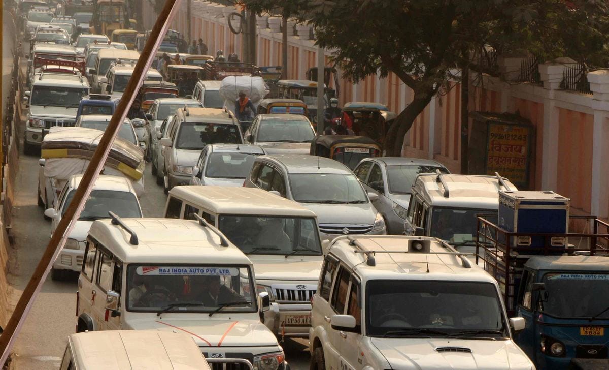 Traffic jams may take place in New Delhi on occasion of Christmas