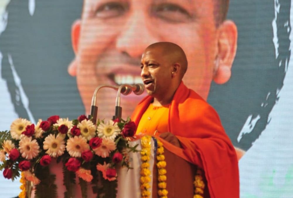 yogi adityanath speaks in yuva kumbh in lucknow.