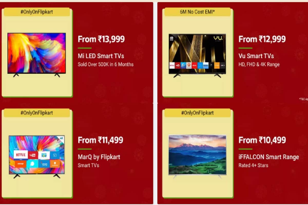 Flipkart Year end Sale : Buy smart tv upto 70 percent discount