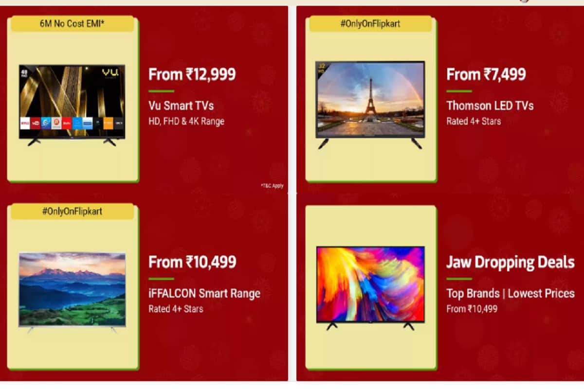 Flipkart Year end Sale : Buy smart tv upto 70 percent discount