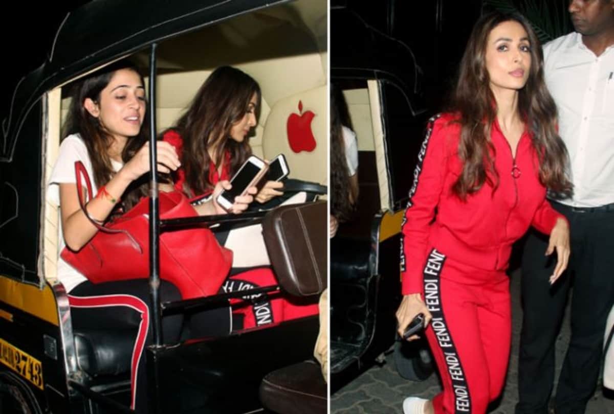 Malaika Arora spotted with her friend in auto rickshaw in a Fendi tracksuit