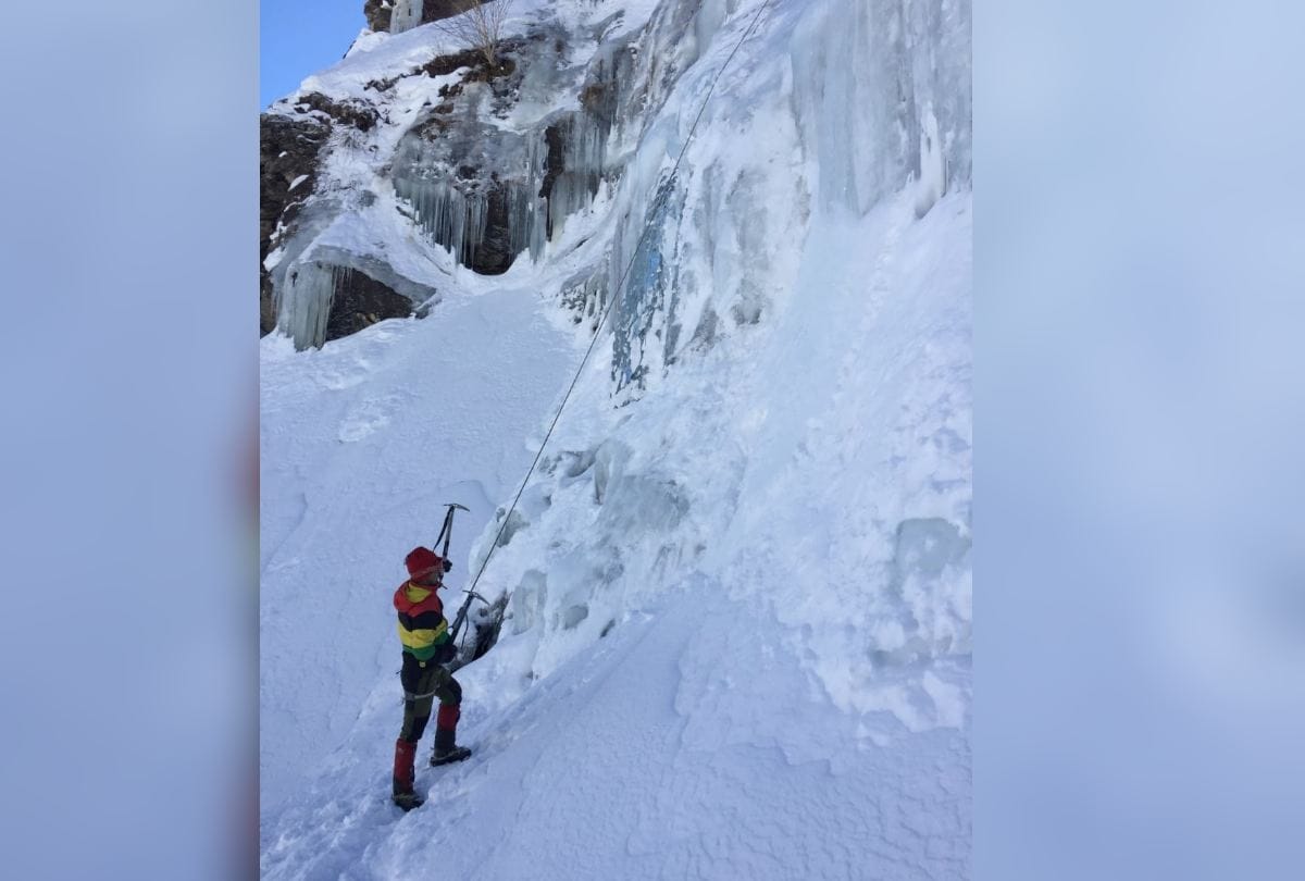 Koksar Lahaul Spiti Ice climbing training in minus degree temperature
