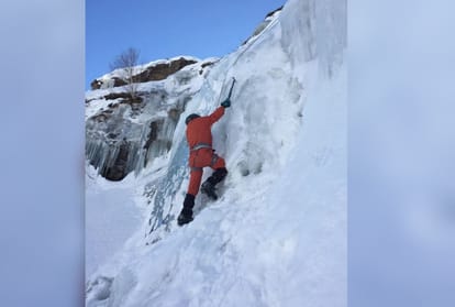 Koksar Lahaul Spiti Ice climbing training in minus degree temperature