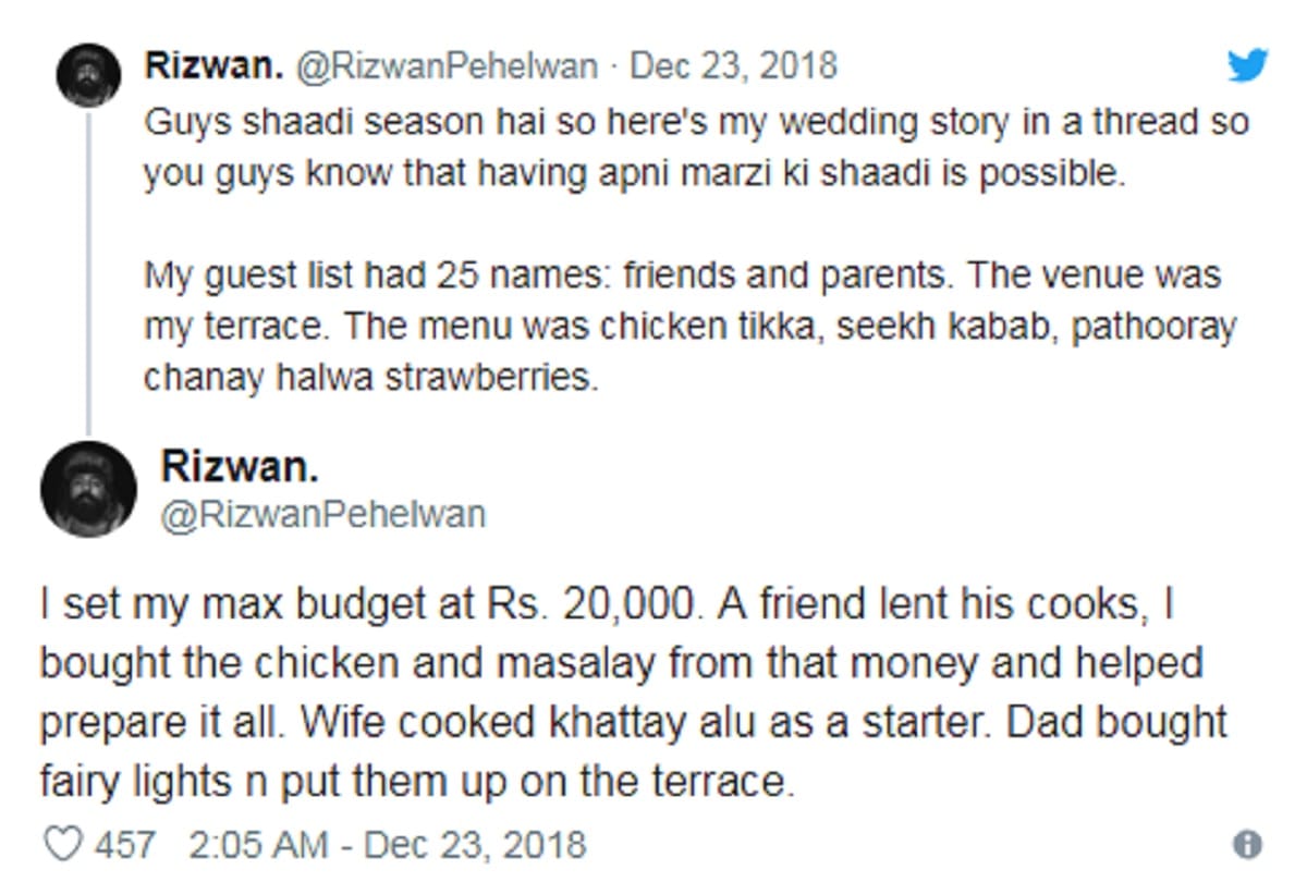 Low budget wedding goes viral in pakistan man Spent on own wedding only 20 thousand rupees